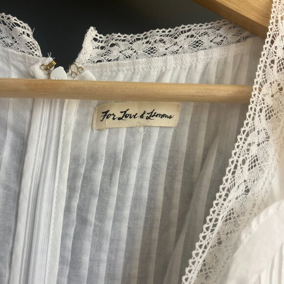 For Love and Lemons, White, Lace, frilly mini dress, size small. - Picture 2 of 4